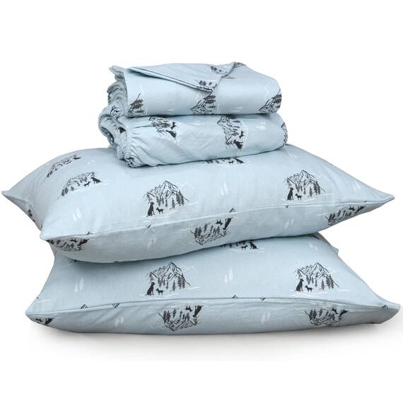 RUVANTI Flanell-Bettlaken-Sets für King-Size-Betten – 100 % Baumwolle, gebürstetes Flanell-Bettwäsche-Set – tiefe Taschen 40,6 cm (passend für bis zu 45,7 cm) – alle Jahreszeiten atmungsaktiv und