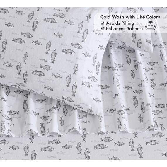 RUVANTI Flanell-Bettwäsche-Set für Doppelbett, XL, 100 % gebürstete Baumwolle, tiefe Taschen, 40,6 cm (passend für bis zu 45,7 cm), alle Jahreszeiten, atmungsaktiv und super weich, warm und gemütlich,