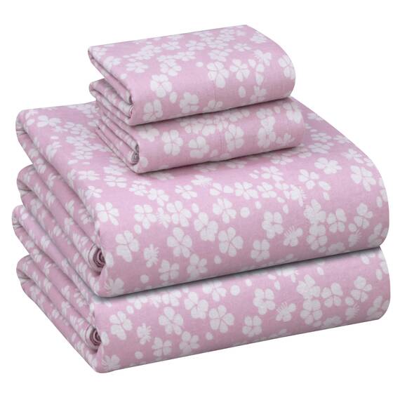 RUVANTI Flanell-Bettlaken, King-Size - 100% Baumwoll-Bettlaken, doppelt gebürstet, King-Size-Set - Bettlaken mit tiefen Taschen, 40,6 cm - Ganzjährig atmungsaktiv & extra weich - Warm & gemütlich, 4