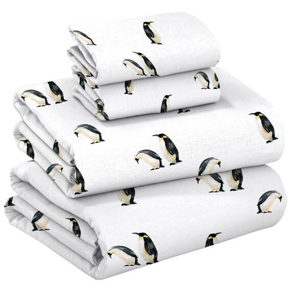 RUVANTI Flanell-Bettlaken für King-Size-Bett, GOTS-Zertifiziert, 100% Bio-Baumwolle, 4-teilig, warm, weich und atmungsaktiv, Tiefe Tasche, eng anliegende Passform, doppelt gebürstet, gemütlich