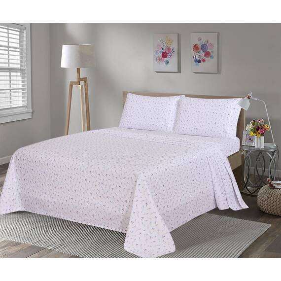 RUVANTI Flanell-Bettlaken-Sets für King-Size-Betten – 100 % Baumwolle, gebürstetes Flanell-Bettwäsche-Set – tiefe Taschen 40,6 cm (passend für bis zu 45,7 cm) – für alle Jahreszeiten atmungsaktiv und