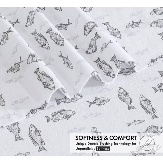 RUVANTI Flanell-Bettwäsche-Set für Doppelbett, XL, 100 % gebürstete Baumwolle, tiefe Taschen, 40,6 cm (passend für bis zu 45,7 cm), alle Jahreszeiten, atmungsaktiv und super weich, warm und gemütlich,