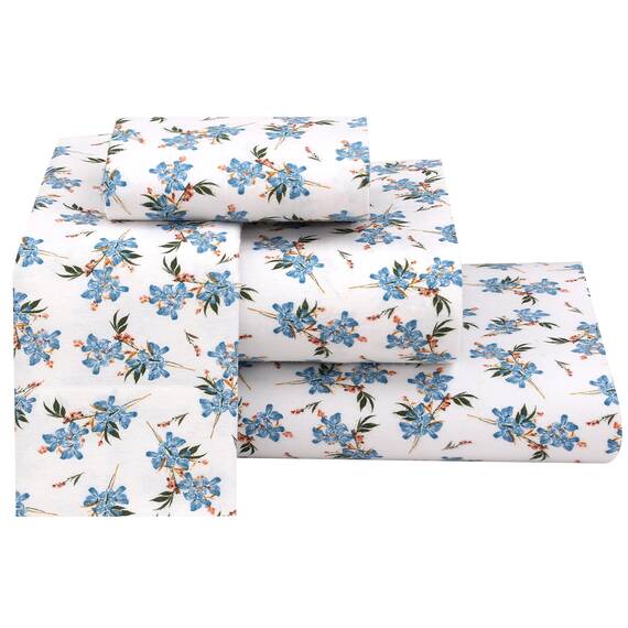 RUVANTI Flanell-Bettwäsche-Set im Einzelbett-Format – Gebürstetes Flanell-Bettwäsche-Set 100% Baumwolle – Tiefe Taschen von 40,6 cm (passt bis 45,7 cm) – Für alle