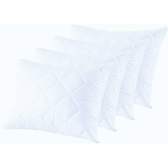 Niagara Sleep Solution Frottee-Kissenschoner, 4er-Pack, Kingsize-Bett (Bambus, Standard)