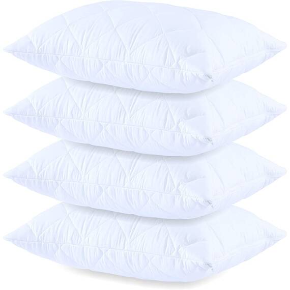 Niagara Sleep Solution Frottee-Kissenschoner, 4er-Pack, Kingsize-Bett (Bambus, Standard)