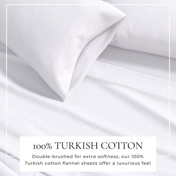 Great Bay Home Bettlaken aus 100% türkischer Baumwolle, extra weich, warm, gemütlich, schwer, luxuriöse Winter-Bettlaken mit tiefen Taschen, einfarbig, Kingsize, Winterweiß