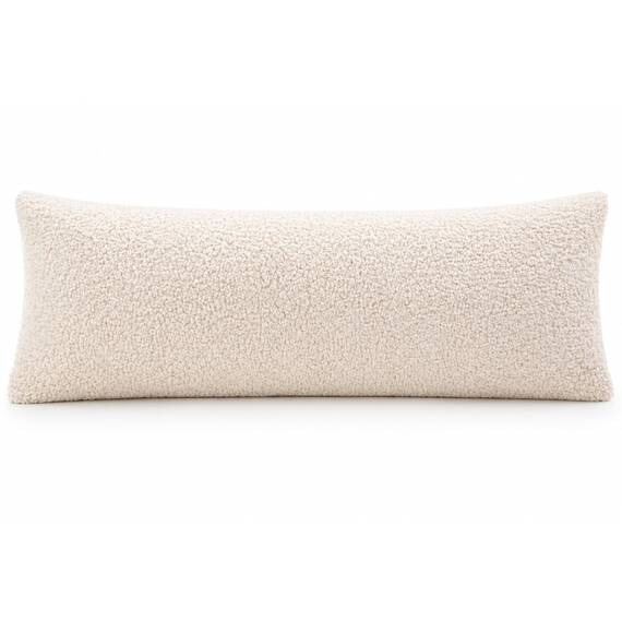 Reafort Ultra Soft Sherpa Körper-Kissen Cover/Case mit Reißverschluss Sahne 21 "X54