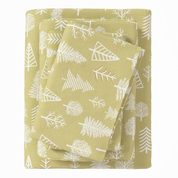 Great Bay Home Cal King Winter Lodge Flanell-Bettlaken-Set, 100 % türkische Baumwolle, tiefe Tasche, weiche Bettlaken