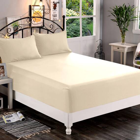 Elegant Comfort 1500 Spannbettlaken in Premium-Qualität, ultraweich, extra Tiefe Tasche, Einzelbett-Spannbetttuch für hohe Matratze, knitterfrei, mit intelligenten Aufbewahrungstaschen, Queensize,