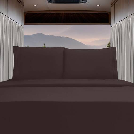 Elegant Comfort Luxuriöses 4-teiliges Bettlaken-Set, luxuriöse Bettwäsche aus 1500 Premium-Mikrofaser in Hotelqualität, knitterfrei, kühl und atmungsaktiv, leicht elastisch, kurzes Queen-Size-Bett,