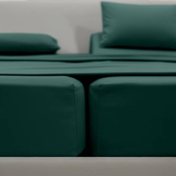 Elegant Comfort Luxuriöses 5-teiliges Bettlaken-Set, luxuriöse Bettwäsche aus 1500 Premium-Mikrofaser in Hotelqualität, knitterfrei, kühl und atmungsaktiv, leicht elastisch, geteiltes Kingsize-Bett,