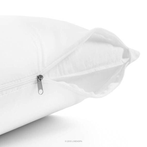 Linenspa wasserdichte Kissenhülle, blockiert Flüssigkeit, King Pillow Protector