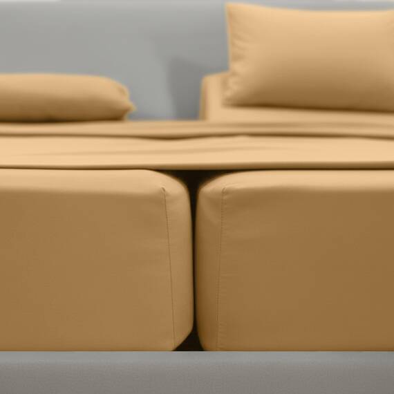 Elegant Comfort Luxuriöses 5-teiliges Bettlaken-Set, luxuriöse Bettwäsche aus 1500 Premium-Mikrofaser in Hotelqualität, knitterfrei, kühl und atmungsaktiv, leicht elastisch, geteiltes Kingsize-Bett,