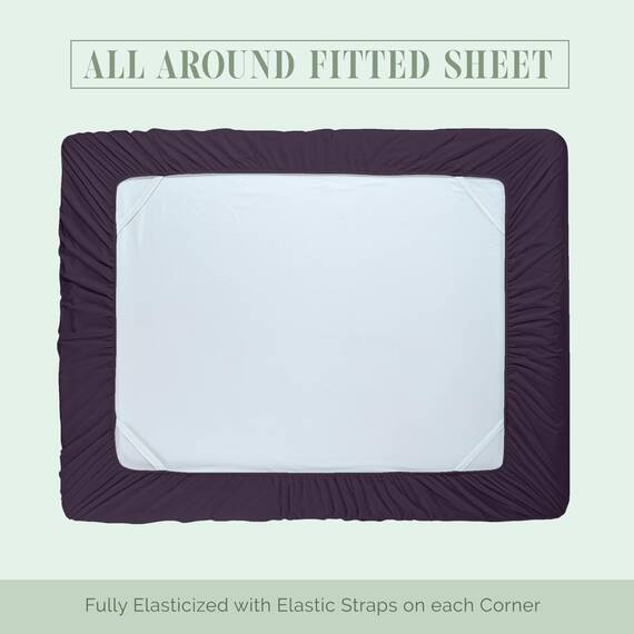 Elegant Comfort 4-teiliges Bettwäsche-Set, luxuriöse Bettwäsche aus 1500 Premium-Mikrofaser, Hotelqualität, rundum elastisch, 45,7 - 61 cm tiefes Spannbetttuch, extra tiefe Bettlaken, Kingsize,
