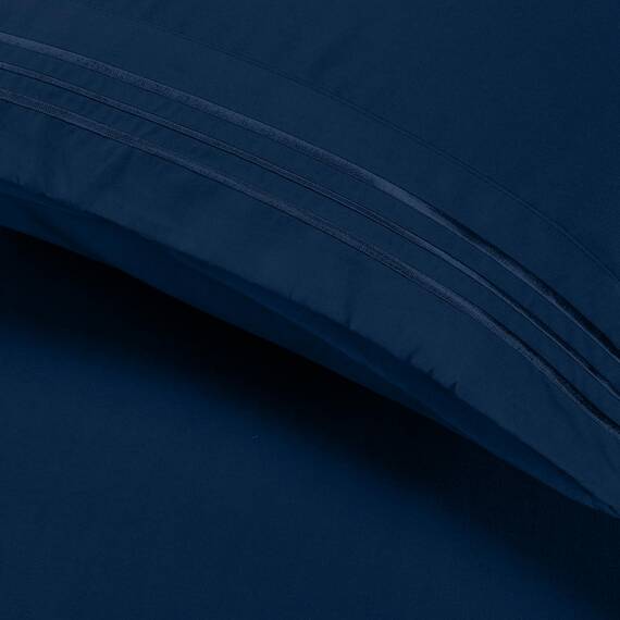 Elegant Comfort Luxuriöses 4-teiliges Bettwäsche-Set, luxuriöse Bettwäsche aus 1500 Premium-Mikrofaser, Hotelqualität, knitterfrei, kühl und atmungsaktiv, leicht elastisch, Marineblau