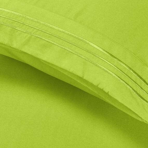 Elegant Comfort Luxuriöses 4-teiliges Bettwäsche-Set, luxuriöse Bettwäsche aus 1500 Premium-Mikrofaser, Hotelqualität, knitterfrei, kühl und atmungsaktiv, leicht elastisch, Neongrün