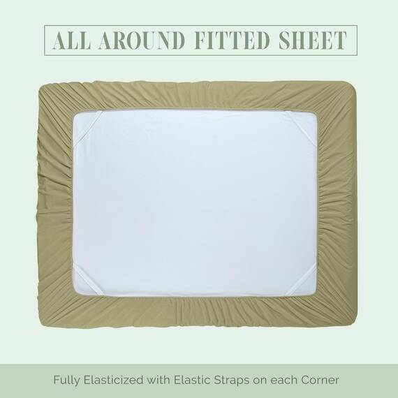 Elegant Comfort 4-teiliges Bettwäsche-Set, luxuriöse Bettwäsche aus 1500 Premium-Mikrofaser, Hotelqualität, rundum elastisch, 45,7 - 61 cm tiefes Spannbetttuch, extra tiefe Bettlaken,