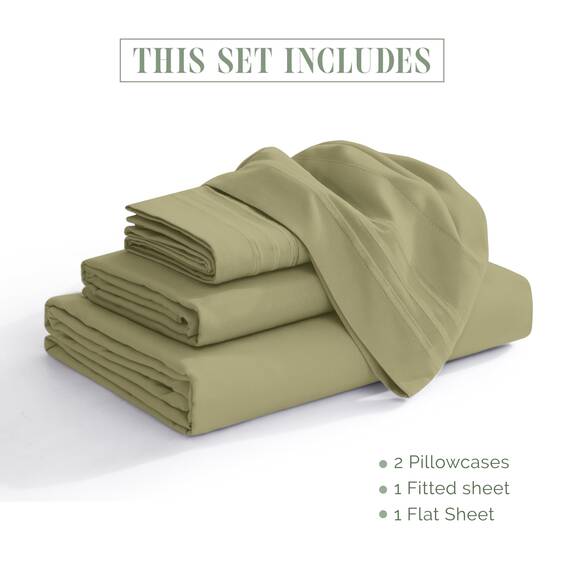 Elegant Comfort 4-teiliges Bettwäsche-Set, luxuriöse Bettwäsche aus 1500 Premium-Mikrofaser, Hotelqualität, rundum elastisch, 45,7-61 cm tiefes Spannbetttuch, extra Tiefe Bettlaken, Kingsize,