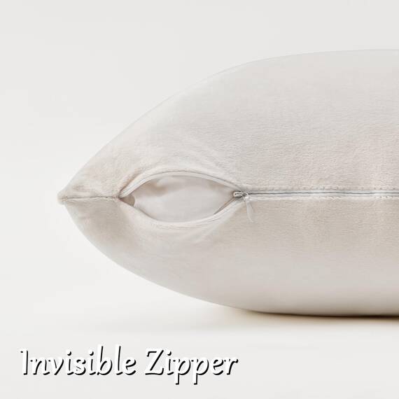GIGIZAZA Samt-Kissenbezüge, 45,7 x 45,7 cm, weich, einfarbig, Beige, dekorativ, modern, Couch, kleine Kissenbezüge, Wohnzimmer, Schlafzimmer, Sofa, 2 Stück