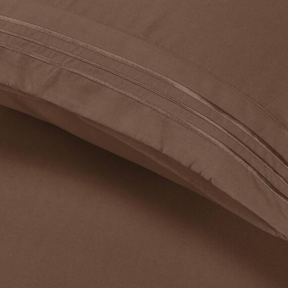 Elegant Comfort Luxuriöses 3-teiliges Bettwäsche-Set – luxuriöse Bettwäsche mit 1500 Fadenzahl, ägyptische Qualität Traditionell Full Taupe-tan