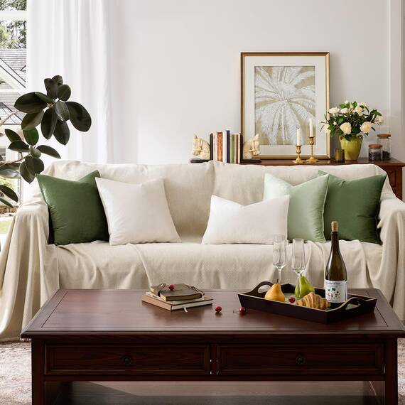 GIGIZAZA Samt-Kissenbezüge, 45,7 x 45,7 cm, weich, einfarbig, Beige, dekorativ, modern, Couch, kleine Kissenbezüge, Wohnzimmer, Schlafzimmer, Sofa, 2 Stück