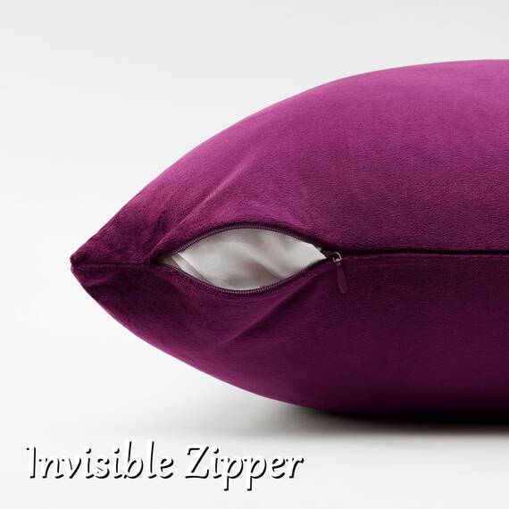 Dekorative Kissenbezüge aus Samt, für Sofa, Bett, 2 Stück, Violett