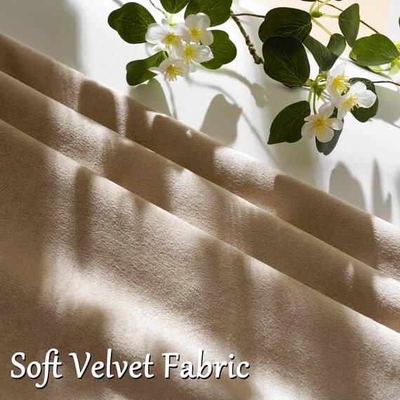 GIGIZAZA, dekorative Kissenbezüge, 50 x 50 cm, 2-er-Set, Samt, Boho, Taupe, quadratisch, für Couch, für Sofakissen