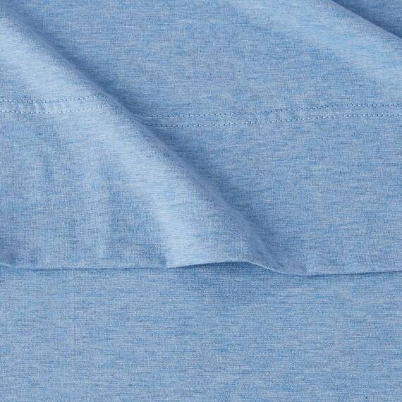 Amazon Basics 4 Stück Bettlaken-Set aus Jersey, King, Himmelblau, Einfarbig