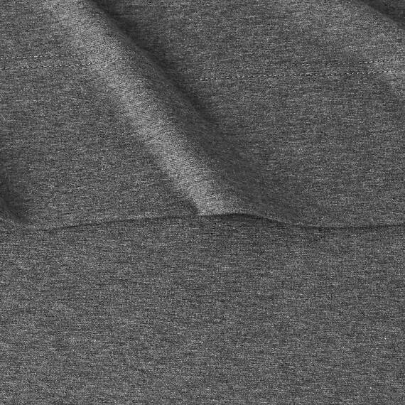 Amazon Basics 4 Stück Bettlaken-Set aus Jersey, für Doppelbetten, Full, Dunkelgrau, Einfarbig