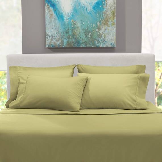 Hearth & Harbor 4 Piece Bed Sheet Set Extra Deep Pocket, Fits Mattress from 18-24 inces Depth, Twin XL, Sage