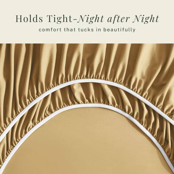 Hearth & Harbor 6 Piece Bed Sheet Set Extra Deep Pocket, Fits Mattress from 18-24 inces Depth, King, Camel