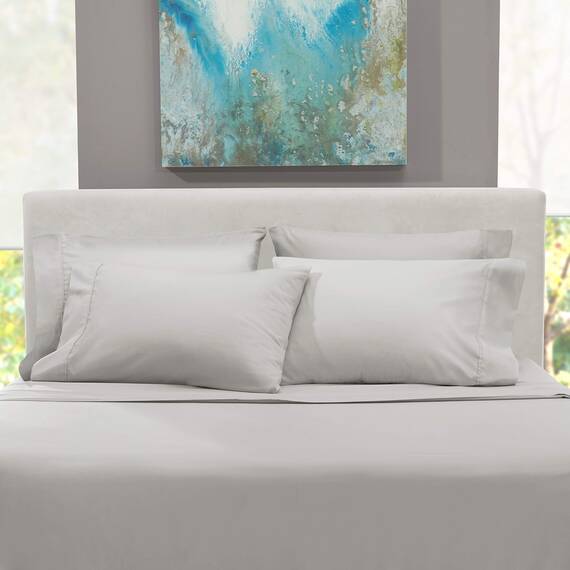 Hearth & Harbor 4 Piece Bed Sheet Set Extra Deep Pocket, Fits Mattress from 18-24 inces Depth, Twin, Silver