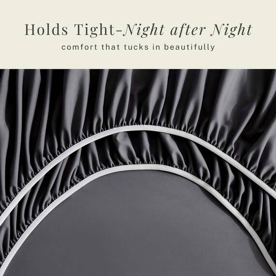 Hearth & Harbor 6 Piece Bed Sheet Set Extra Deep Pocket, Fits Mattress from 18-24 inces Depth, Full, Gray