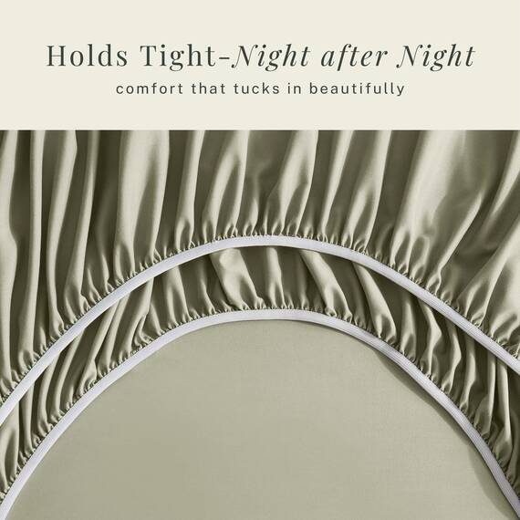 Hearth & Harbor 4 Piece Bed Sheet Set Extra Deep Pocket, Fits Mattress from 18-24 inces Depth, Twin XL, Sage