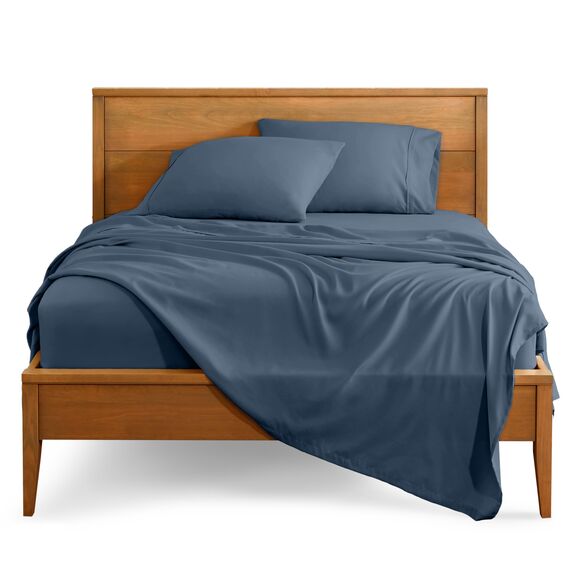 Bare Home Queensize-Bettlaken-Set, luxuriös, ultraweiche Mikrofaser, für Queen-Size-Bett, doppelt gebürstet, tiefe Taschen, einfache Passform, 4-teiliges Set, Bettlaken und Kissenbezüge (Queen, Bering