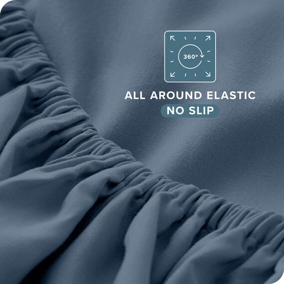 Bare Home Queensize-Bettlaken-Set, luxuriös, ultraweiche Mikrofaser, für Queen-Size-Bett, doppelt gebürstet, tiefe Taschen, einfache Passform, 4-teiliges Set, Bettlaken und Kissenbezüge (Queen, Bering