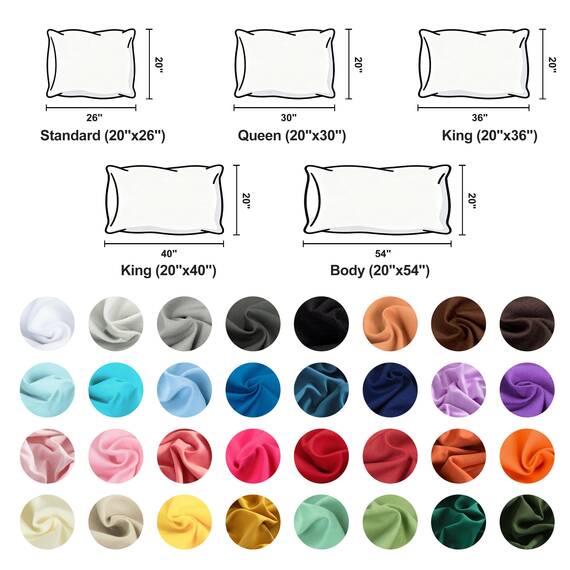 NTBAY King-Size-Kissenbezug-Set, gebürstete Mikrofaser, 50,8 x 91,4 cm, weich, knitterfrei, lichtbeständig, schmutzabweisend, Marineblau, Kissenbezüge mit Hotelverschluss, 50,8 x 91,4 cm, Marineblau