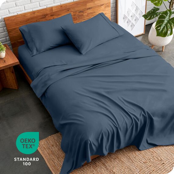 Bare Home Queensize-Bettlaken-Set, luxuriös, ultraweiche Mikrofaser, für Queen-Size-Bett, doppelt gebürstet, tiefe Taschen, einfache Passform, 4-teiliges Set, Bettlaken und Kissenbezüge (Queen, Bering