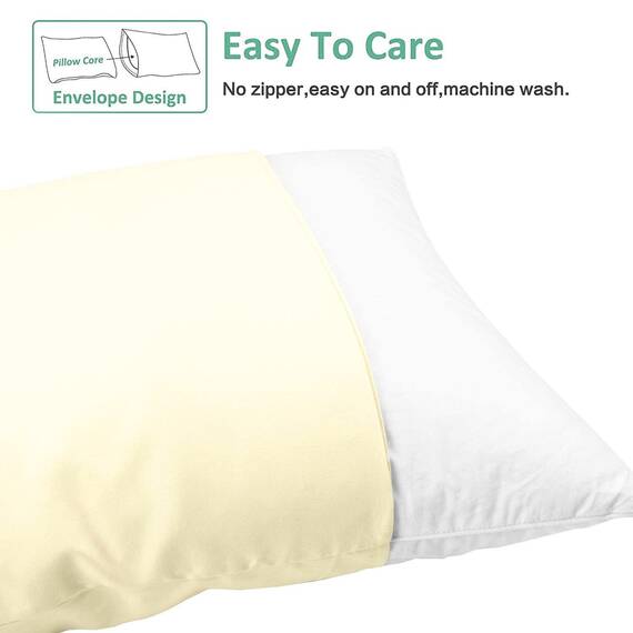 NTBAY Kissenbezüge, 100% gebürstete Mikrofaser, einfarbig, 1800, super weich und gemütlich, knitterfrei, farbecht, schmutzabweisend, mit Hotelverschluss, Bettkissenbezüge, 50 x 75 cm,