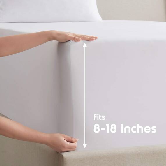 Nestl Luxus-Bettwäsche-Set für Queensize-Betten, 4-teilig, extra weich, 1800 Mikrofaser, mit Spannbetttuch, Bettlaken und 2 Kissenbezügen, atmungsaktiv, Hotelqualität, Komfort und Weichheit – Weiß