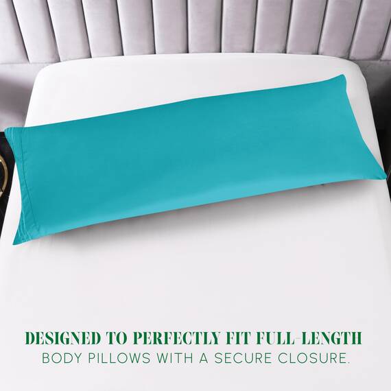 Elegant Comfort Luxuriöser, ultraweicher 1-teiliger Körperkissenbezug, 1500 Premium-Mikrofaser in Hotelqualität, doppelt gebürstet, knitterfrei, Größe Körperkissenbezug, Türkis