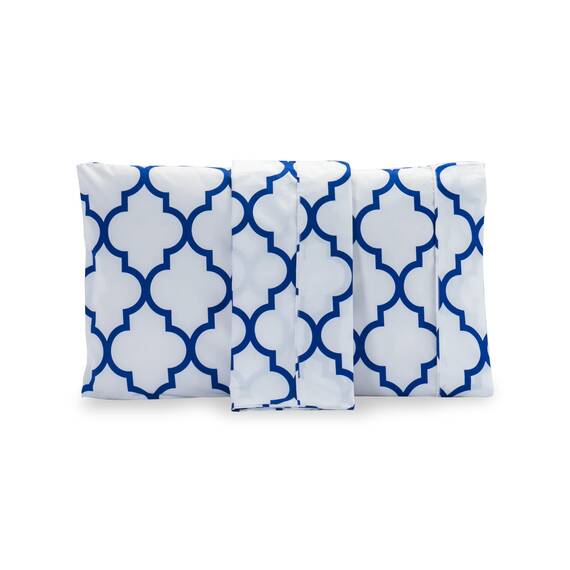 Elegant Comfort Luxuriöses, ultraweiches 2-teiliges Kissenbezug-Set, 1500 Premium-Mikrofaser in Hotelqualität, doppelt gebürstet, knitterfrei, Standard/Queen, Vierpassform, Königsblau