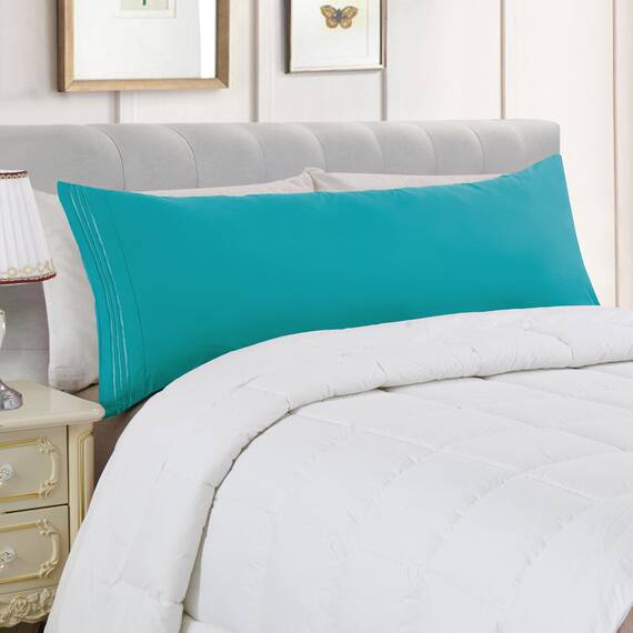 Elegant Comfort Luxuriöser, ultraweicher 1-teiliger Körperkissenbezug, 1500 Premium-Mikrofaser in Hotelqualität, doppelt gebürstet, knitterfrei, Größe Körperkissenbezug, Türkis