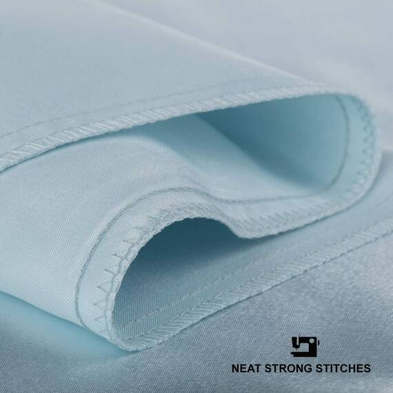 SHOPBEDDING Shop Bedding Luxus Satin Kissenbezug für Haar-Satin Euro Kopfkissenbezug mit Reißverschluss, Blissford Königin (2-Pack) Baby blau