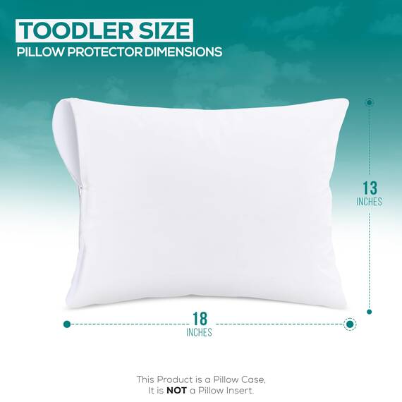 Utopia Bedding Wasserdichter Kissenschutz mit Reißverschluss für Kleinkinder, Größe (2 Stück, weiß), Kissenbezüge mit Reißverschluss, Bettwanzen-Bezüge, 33 x 45,7 cm