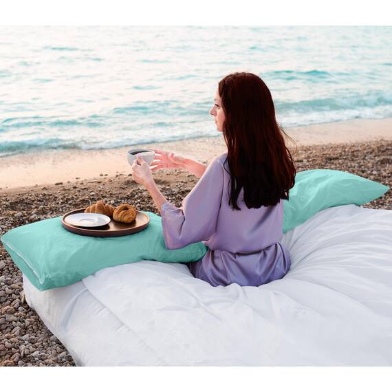 Utopia Bedding Premium 100% wasserdichter Kissenschutz mit Reißverschluss, Queen-Size-Größe (2er-Set), Bettwanzen- und staubmilbendicht, mit Reißverschluss, Kissenbezüge, Spa-Blau