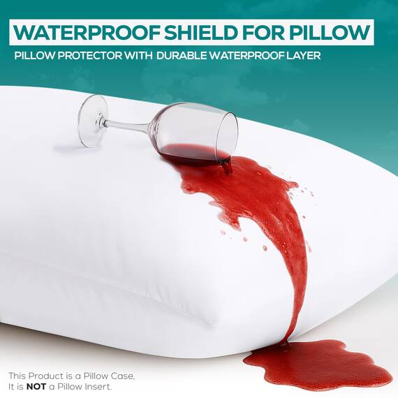 Utopia Bedding Set of 2 Waterproof Pillow Protectors with Zipper 20 x 54 Inches Size (White), Ultra Soft Pillow Covers, Bed Bug and Dust Mite Proof Pillow Encasements, Moisture Wicking Pillow Cases