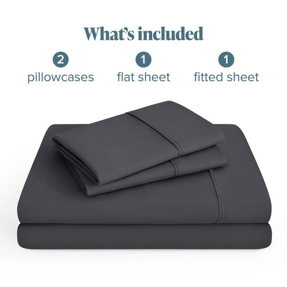Bare Home Bettwäsche-Set für Doppelbett, 1800, ultraweiche Mikrofaser, für Doppelbett, hydrogebürstet, tiefe Tasche, 4-teiliges Set, Spannbetttuch, Bettlaken und 2 Kissenbezüge, Bettlaken (Doppelbett,