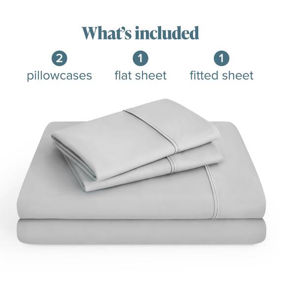 Bare Home Bettwäsche-Set für Super-Kingsize-Betten – 1800 ultraweiche Mikrofaser – hydrogebürstete tiefe Tasche – 4-teiliges Set: Spannbetttuch, Bettlaken, 2 Kissenbezüge, Bettlaken (Wolkengrau)