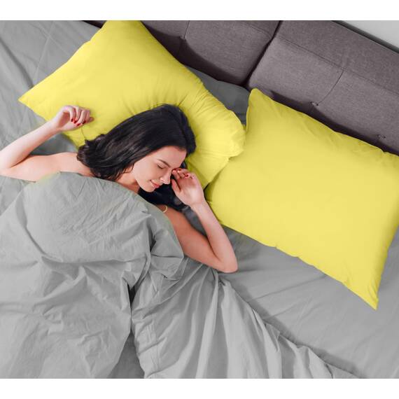 Utopia Bedding Premium 100% wasserdichter Kissenschutz mit Reißverschluss, Standardgröße (2er-Set), Bettwanzen- und staubmilbendicht, mit Reißverschluss, Gelb